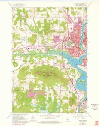 1963 Map of Wausau, WI, 1978 Print