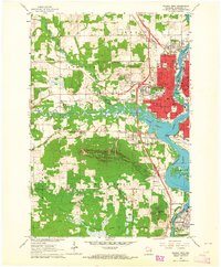 1963 Map of Wausau, WI, 1964 Print