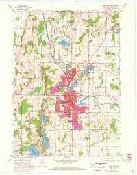 1959 Map of West Bend, WI, 1972 Print