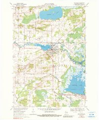 1969 Map of Weyauwega, WI, 1990 Print