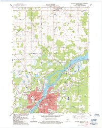 1984 Map of Wisconsin Rapids, WI