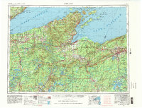 1953 Map of Cornucopia, WI, 1983 Print
