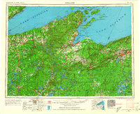 1953 Map of Bayfield, WI, 1964 Print