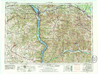 1958 Map of La Crosse, 1986 Print
