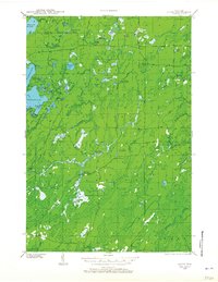 1938 Map of Vilas County, WI, 1965 Print
