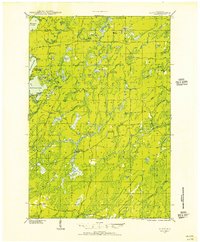 1938 Map of Forest County, WI, 1956 Print