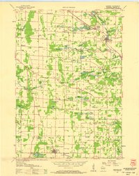1957 Map of Amherst, WI, 1959 Print