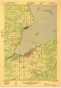 preview thumbnail of historical topo map of Ashland, WI in 1947