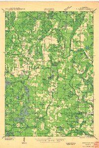 preview thumbnail of historical topo map of Marinette County, WI in 1942