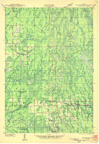preview thumbnail of historical topo map of Price County, WI in 1943