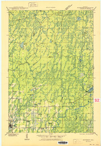 preview thumbnail of historical topo map of Butternut, WI in 1950