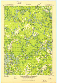 preview thumbnail of historical topo map of Oneida County, WI in 1939