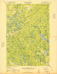preview thumbnail of historical topo map of Washburn County, WI in 1949
