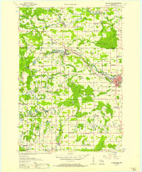 1955 Map of Clintonville, WI, 1957 Print