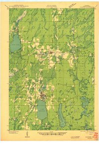 preview thumbnail of historical topo map of Crandon, WI in 1941