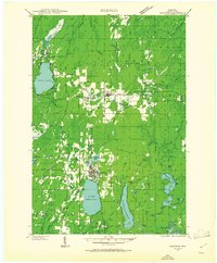 1939 Map of Crandon, WI, 1961 Print