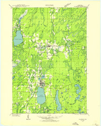 preview thumbnail of historical topo map of Crandon, WI in 1939