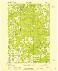 1951 Map of Marathon County, WI, 1954 Print