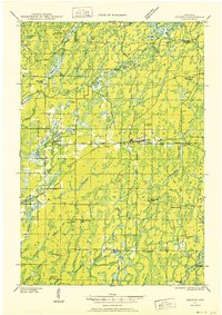 preview thumbnail of historical topo map of Sawyer County, WI in 1944
