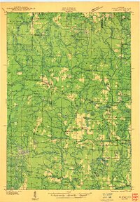 preview thumbnail of historical topo map of Dunbar, WI in 1941