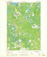 1950 Map of Elcho, WI, 1972 Print