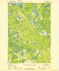 1950 Map of Langlade County, WI, 1952 Print