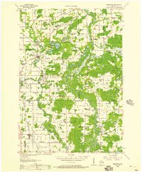 1955 Map of Waupaca County, WI, 1957 Print