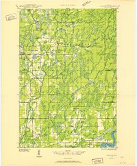 1944 Map of Exeland, 1952 Print