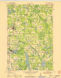 preview thumbnail of historical topo map of Frederic, WI in 1951