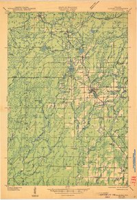 preview thumbnail of historical topo map of Glidden, WI in 1945