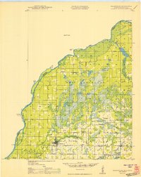 preview thumbnail of historical topo map of Grantsburg, Burnett County, WI in 1950