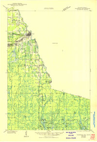 1943 Map of Ironwood, 1950 Print