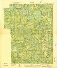 1939 Map of Iron County, WI