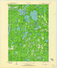 1938 Map of Lac Du Flambeau, 1959 Print