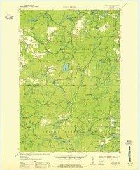 1952 Map of Menominee County, WI, 1955 Print