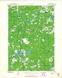 1939 Map of Laona, WI, 1964 Print
