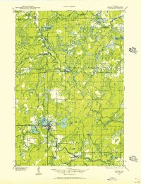 1939 Map of Florence County, WI, 1956 Print