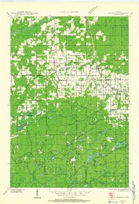1942 Map of Bayfield County, WI, 1964 Print