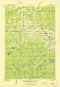 1945 Map of Marengo, WI, 1950 Print