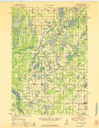 1951 Map of Burnett County, WI