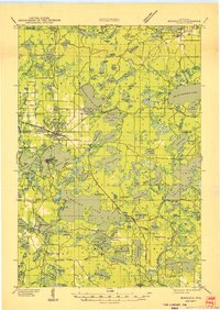 1949 Map of Minocqua, WI