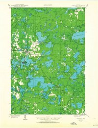 1938 Map of Minocqua, 1964 Print