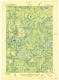 preview thumbnail of historical topo map of Minocqua, WI in 1946