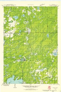 preview thumbnail of historical topo map of Oneida County, WI in 1940