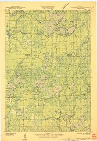 preview thumbnail of historical topo map of Sawyer County, WI in 1945