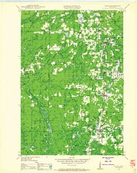 1947 Map of Ogema, WI, 1966 Print