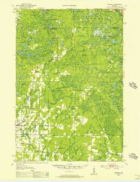 preview thumbnail of historical topo map of Langlade County, WI in 1950