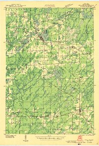 preview thumbnail of historical topo map of Price County, WI in 1943