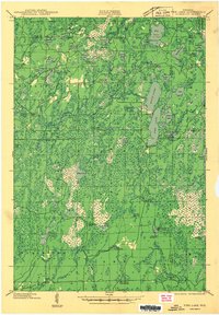 preview thumbnail of historical topo map of Price County, WI in 1942