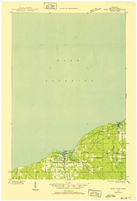1943 Map of Port Wing, 1952 Print
